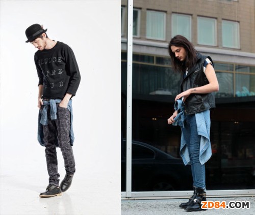 多層次流行,襯衫腰際綁法穿搭